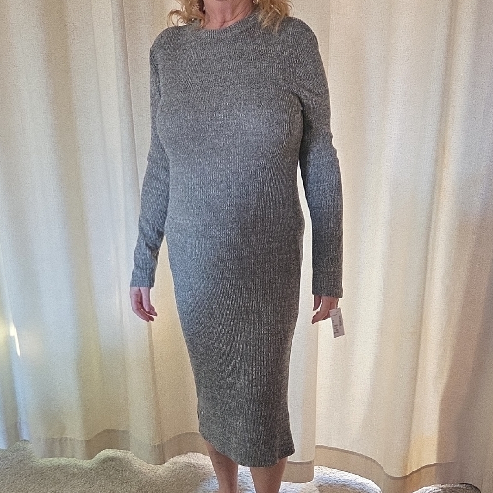 Ambiance Heather Gray Long Sleeve Dress